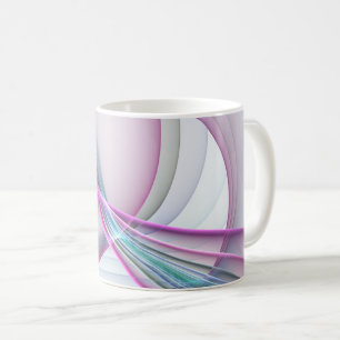Mug Art fractal abstrait coloré en mouvement