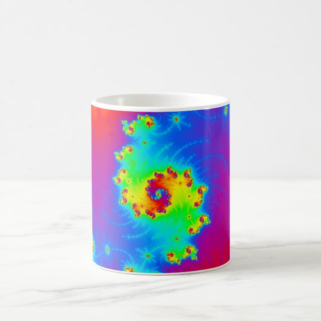 Mug Art Fractal Arc-en-ciel coloré (Centre)