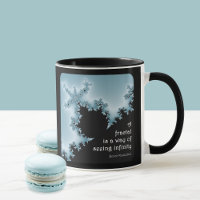 Art fractal avec citation Mandelbrot,