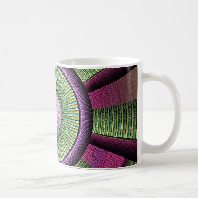 Mug Art Fractal Moderne Rond Et Coloré (Droite)