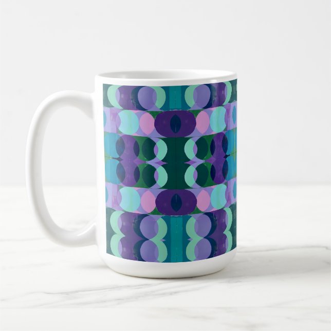 Mug Art géométrique de cercle dans des tons froids (Gauche)