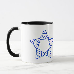 Mug Art géométrique minimaliste de l'étoile de David