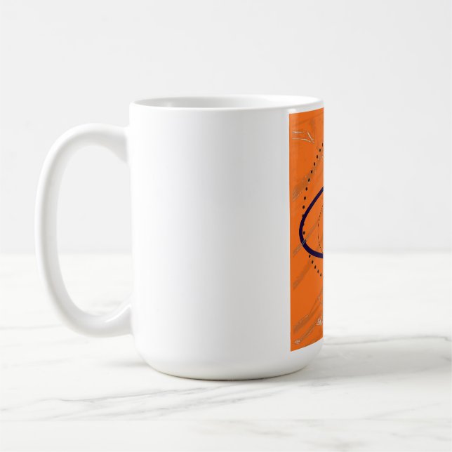 MUG ART GÉOMÉTRIQUE ORANGE (Gauche)