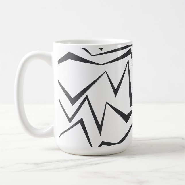 Mug Art graphique abstrait moderne, dynamique, simple  (Gauche)