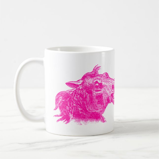 Mug Art graphique expressif de tête de cheval fou (Gauche)
