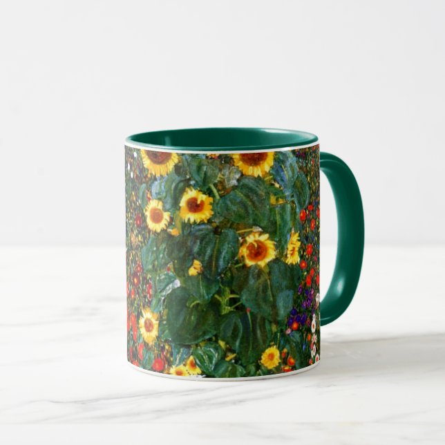 Mug Art Gustav Klimt - Jardin agricole avec tournesols (Devant droit)