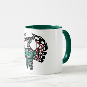 Mug Art Haida Rouge Noir Oiseau du Tonnerre Amérindien