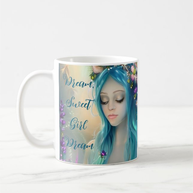 Mug Art Imaginaire Ethéal | Belle Fée Bleue (Gauche)