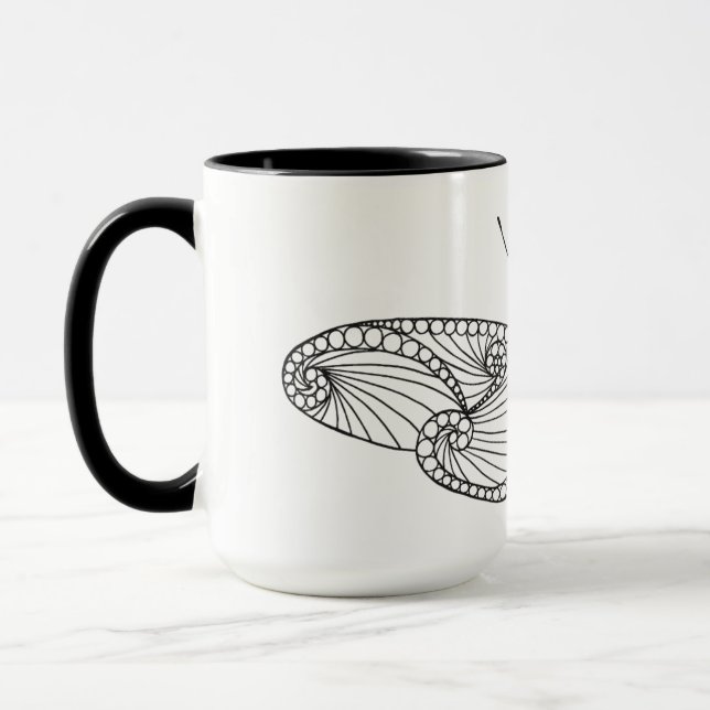 Mug Art inspiré de papillon (Gauche)