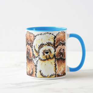 Mug Art jaune de Labradoodles de chocolat