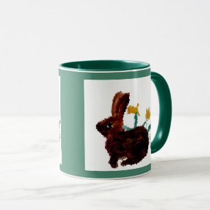 Mug Art jonquille du lapin de printemps