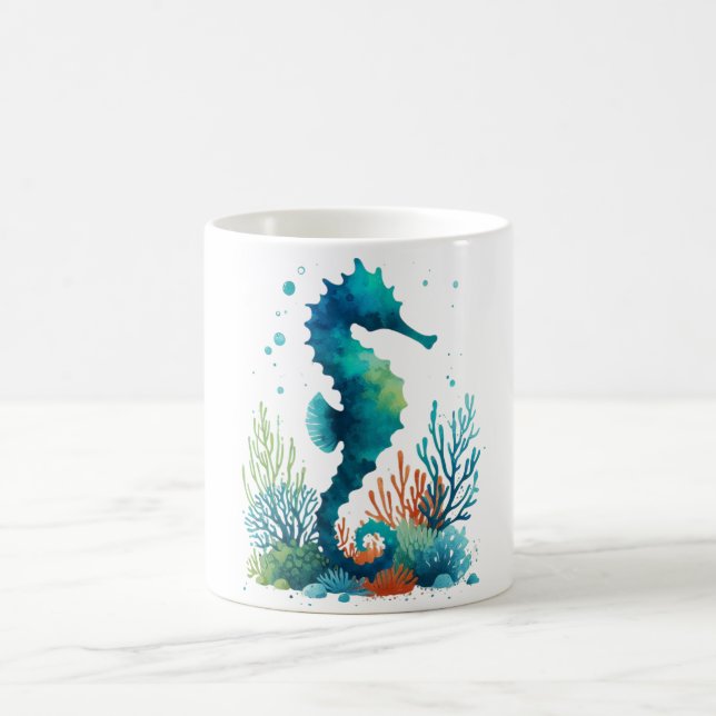Mug art marin/de plage/côtier hippique (Centre)