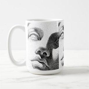 Mug Art matriciel : Visage de marbre classique