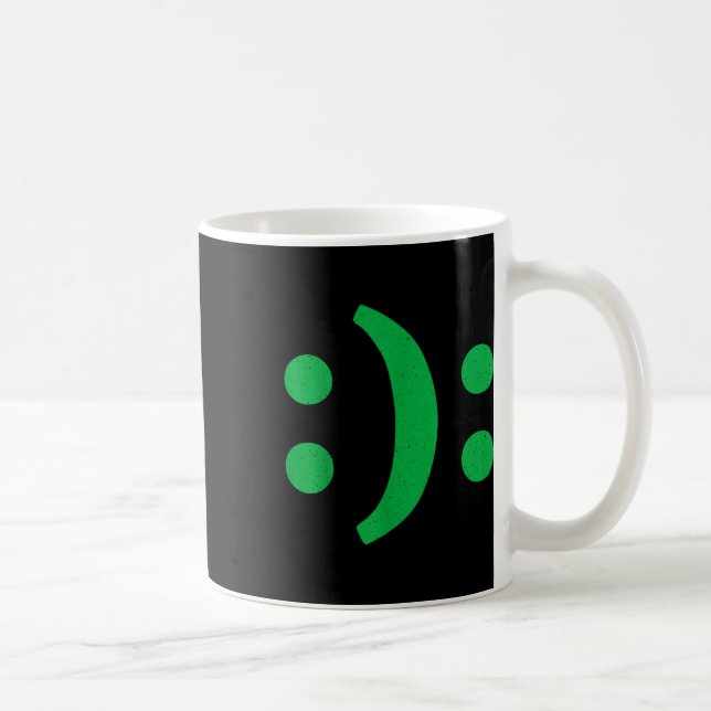 Mug Art Minimal De La Triste Face Heureuse Du Désordre (Droite)