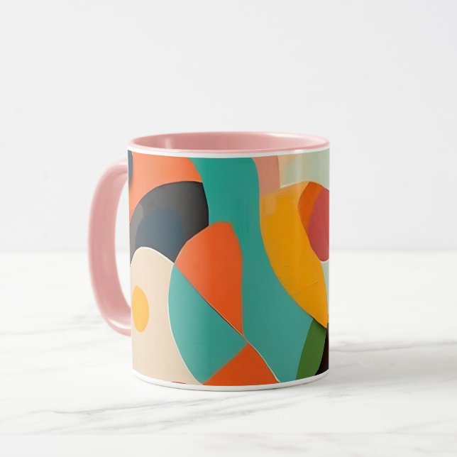Mug Art Moderne Du Milieu Du Siècle, Diverses Couleurs (Devant gauche)