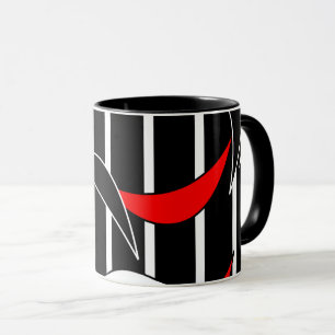 Mug Art moderne noir, blanc, rouge