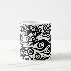 Mug ART motif - flammes en cercle de tatouage   transp