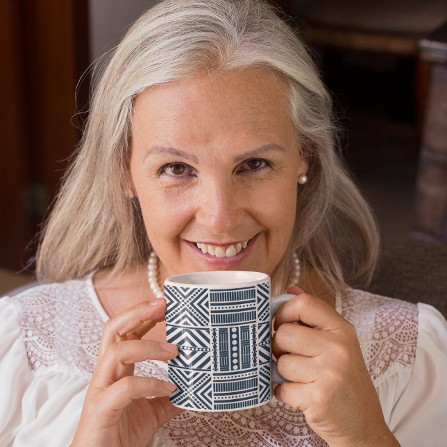 Mug Art Motif tribal bleu (Mugs and cups)