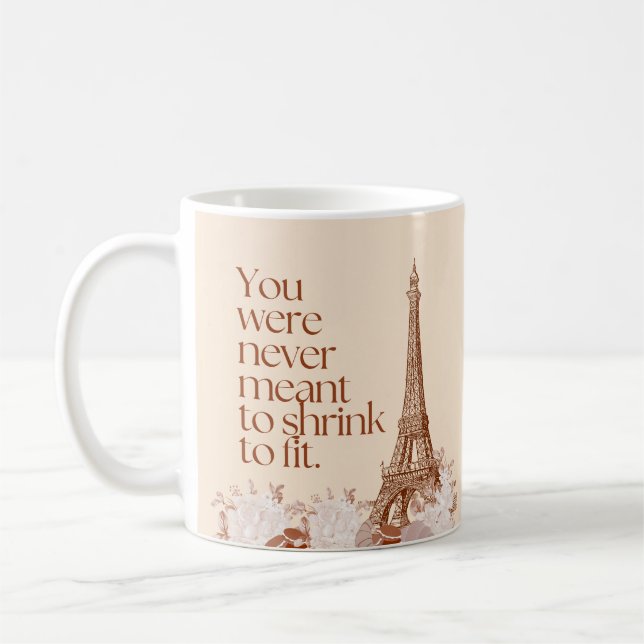 Mug Art mural citation motivant de la Tour Eiffel de P (Gauche)