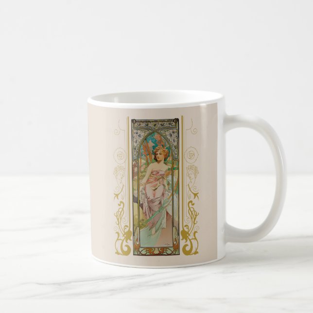 Mug Art Nouveau Alphonse Mucha - Réveil matinal (Droite)