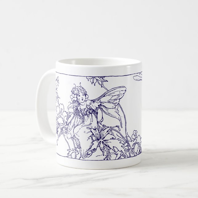 Mug Art nouveau de l'ère victorienne Fée & Libellule (Devant gauche)
