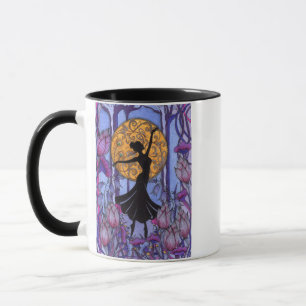 Mug Art Nouveau Fantaisiste Silhouette de Danseuse Noi