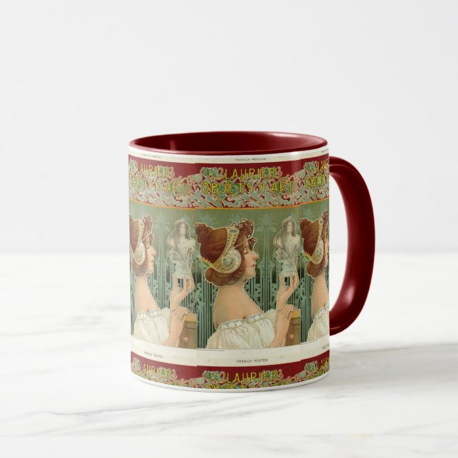Mug Art nouveau femme Art français henri livemont (Devant droit)
