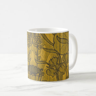 Mug Art Nouveau floral décoratif vintage