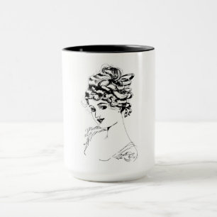 Mug Art Nouveau Lady 1917 Art
