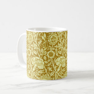 Mug Art Nouveau oeillet, moutarde or et jaune