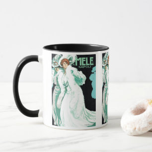 Mug Art Nouveau vintage, Italie Mode et Femme