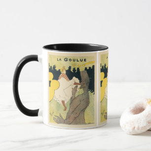 Mug Art nouveau vintage, La Goulue par Toulouse Lautre