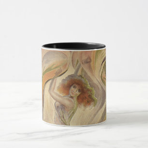 Mug Art Nouveau vintage, La Loie Fuller Danseur Modern