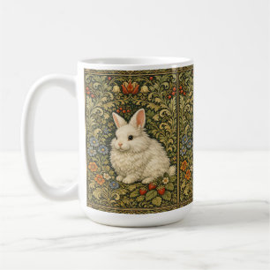 Mug Art nouveau vintage lapin blanc 