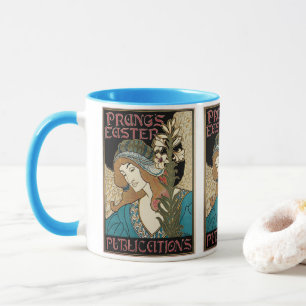 Mug Art Nouveau vintage, Prangs Publications de Pâques