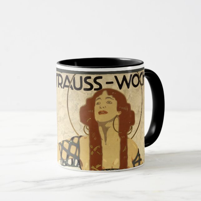 Mug Art Nouveau vintage Richard Strauss-Woche, Munich (Devant droit)