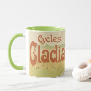 Mug Art Nouveau vintage, Vélos Gladiateur Cycles