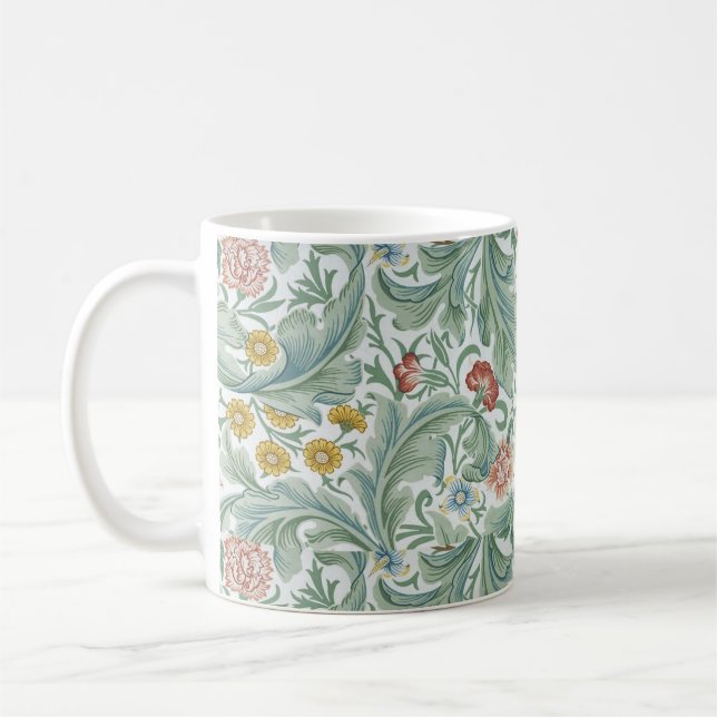 Mug Art nouveau William Morris Leicester Flowers Folia (Gauche)