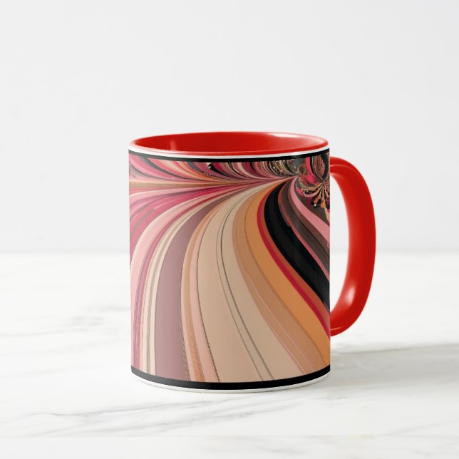 Mug Art numérique abstrait évoquant une sensation de v (Devant droit)