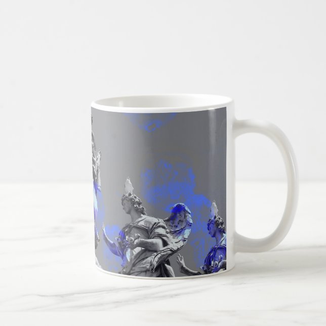 Mug Art numérique de sculptures touches de pinceau ble (Droite)