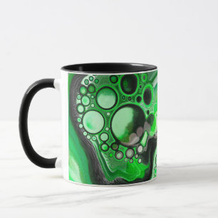 Mug Art numérique Fluide en marbre vert