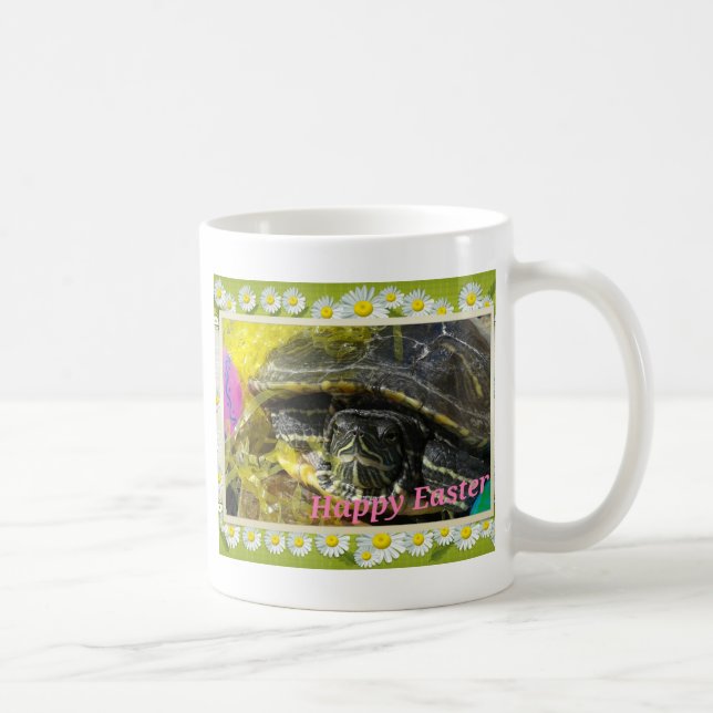 Mug Art numérique frontalier de la tortue de Pâques (Droite)