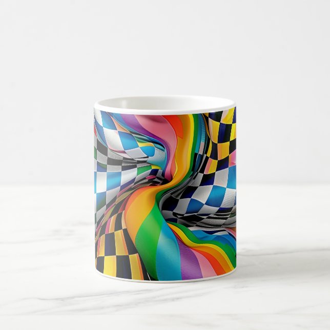 Mug Art numérique Motif arc-en-ciel du tableau de cont (Centre)