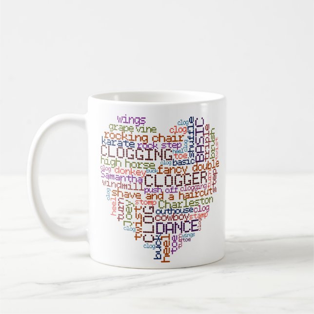 Mug Art obstruant de mot de Clogger (Gauche)