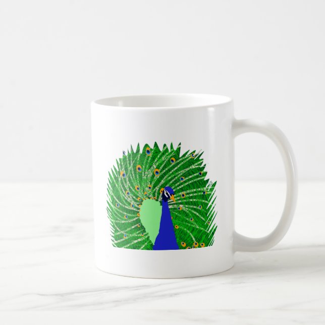 Mug Art original de Peacock par Sophie age Ten (Droite)
