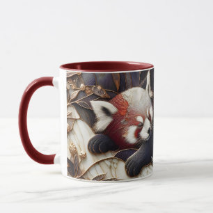 Mug Art Panda Rouge Imaginaire mignon