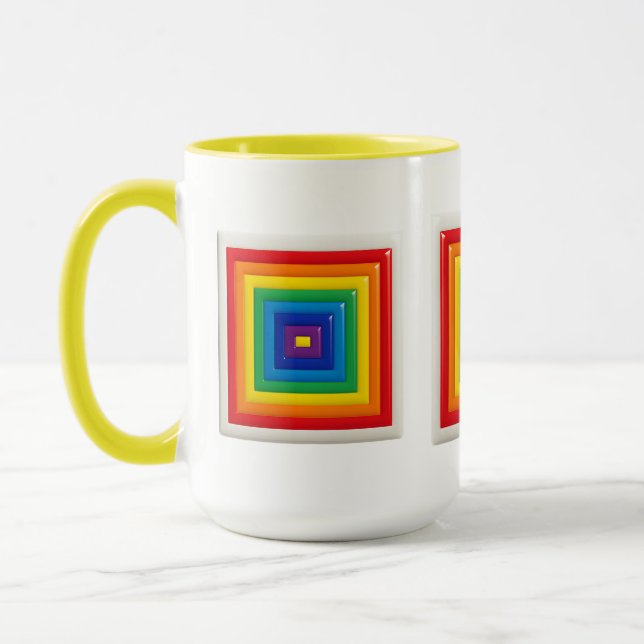Mug Art Pop Géométrique Rétro (Gauche)