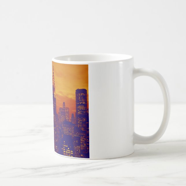 Mug Art pop orange bleu New York City (Droite)