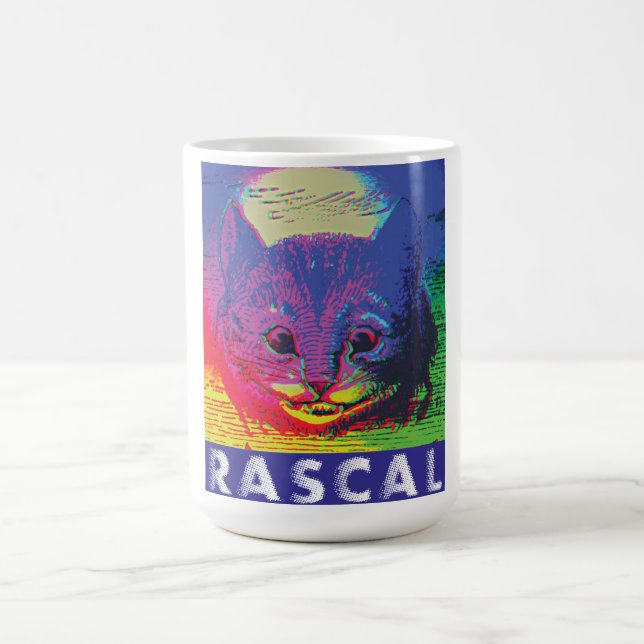 Mug Art Pop Psychédélique Chat du Cheshire Coquin Alic (Centre)