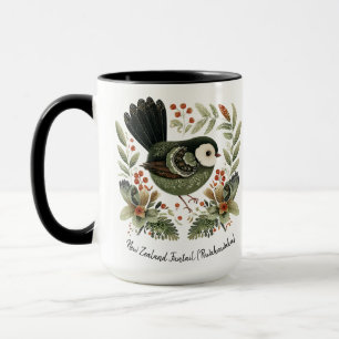 Mug Art populaire de la fantail néo-zélandaise